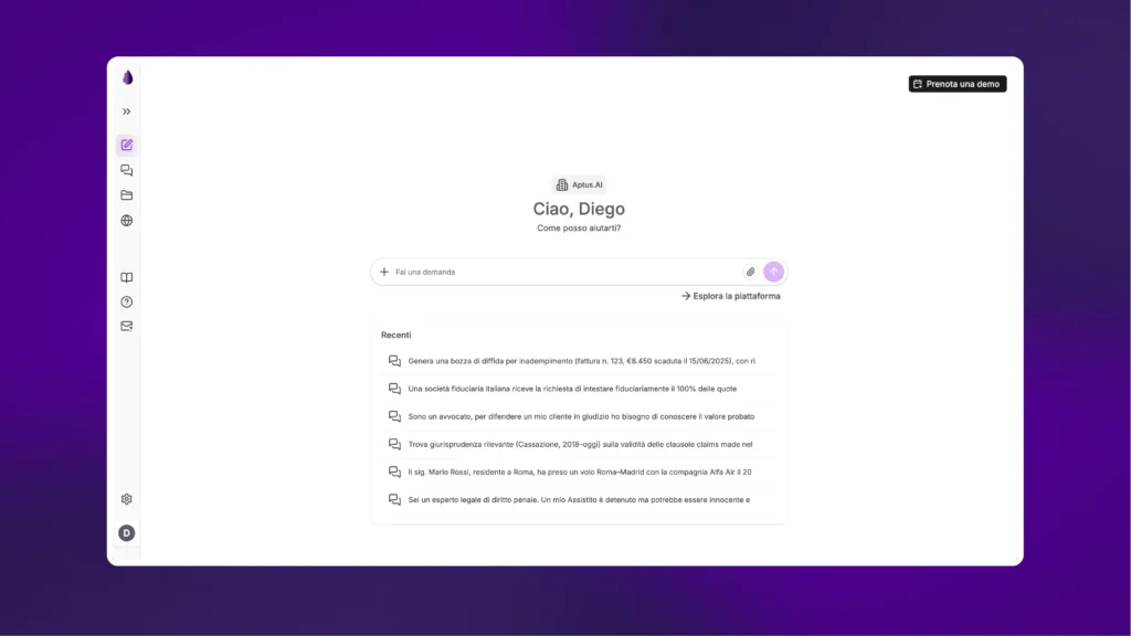 Interfaccia Aptus.AI Next-5